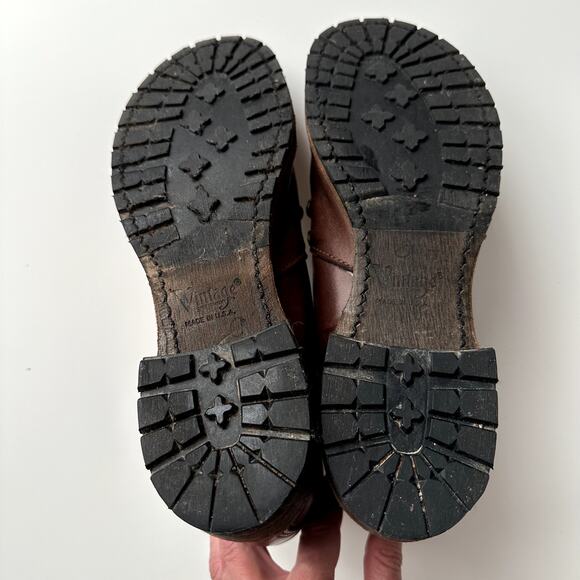 Vintage Shoe Company USA Made Minden Chocolate Buttery Leather‎ Hiker Boot W 8.5 - Picture 5 of 8